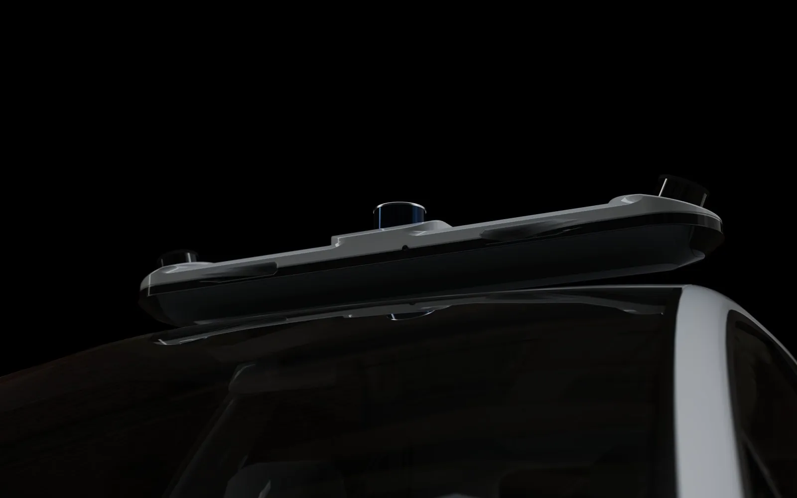 Sensor roof mount with LiDAR on a research vehicle
