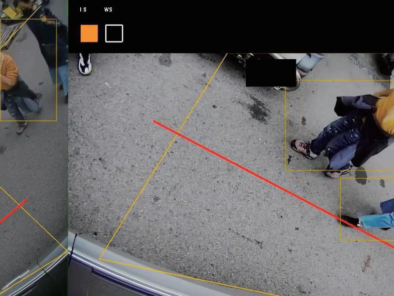 Kaldırım tarafı boyunca BSIS kamera görüntüleri